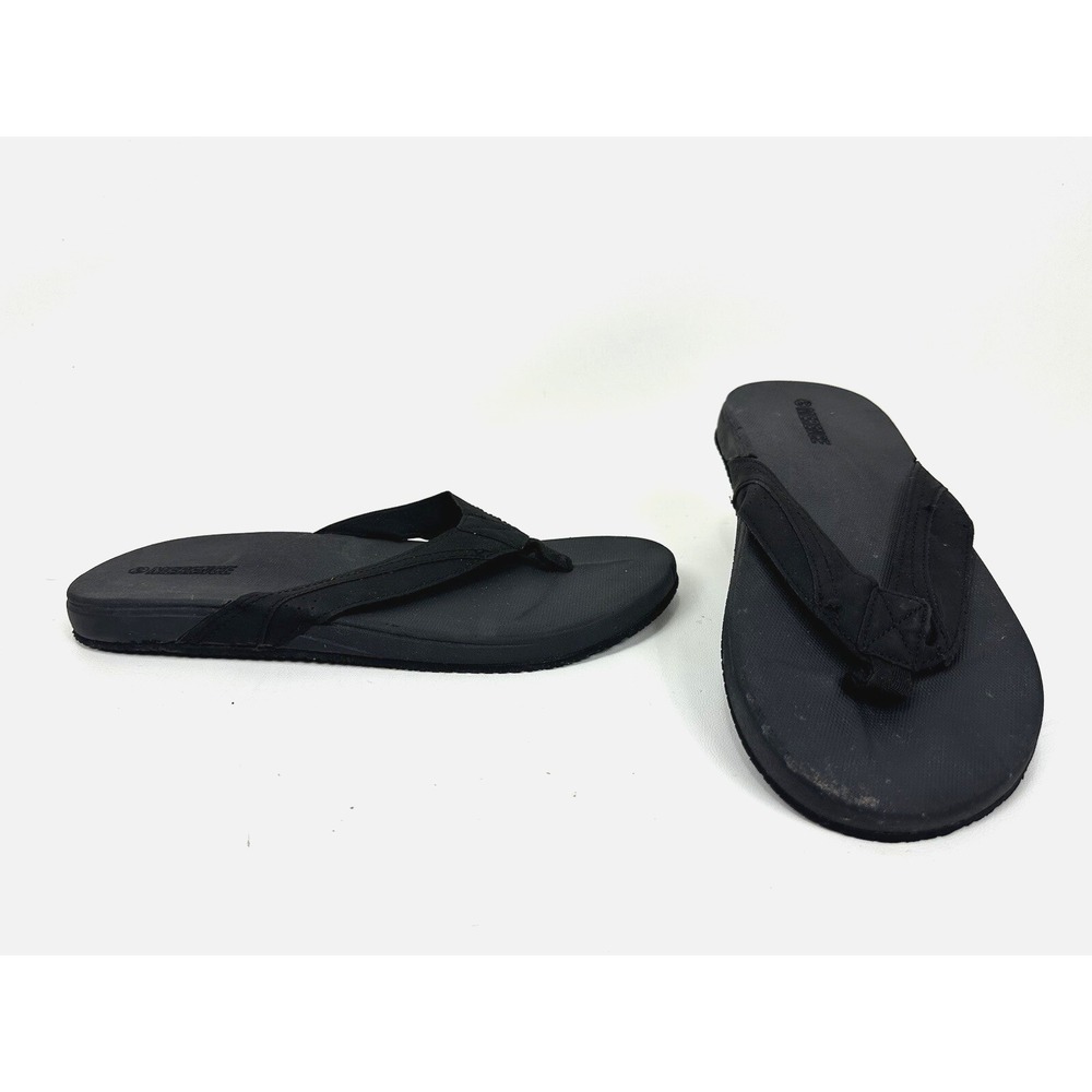 Merence Men's Flip Flops Size 46 US 12-13 Shoes Black Thong